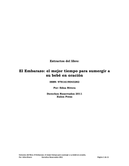 El Embarazo: el mejor tiempo para sumergir a su