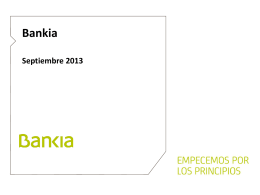 Presentación Datos Relevantes Bankia septiembre 2013