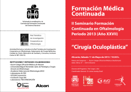 programa seminario - Colegio Oficial de Médicos de Alicante