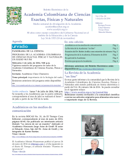 Vol.2 No.20 - Academia Colombiana de Ciencias Exactas, Físicas y