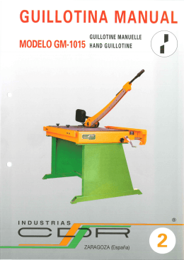 GUILLOTINA MANUAL