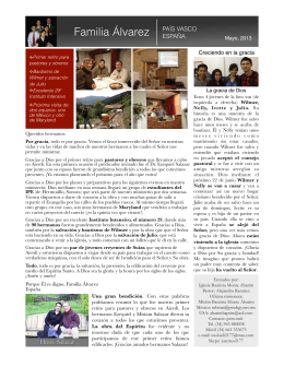 Reporte mayo 2013 - Familia Alvarez en Euskadi