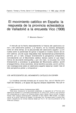 El movimiento católico en España - Revistas Científicas de la UNED