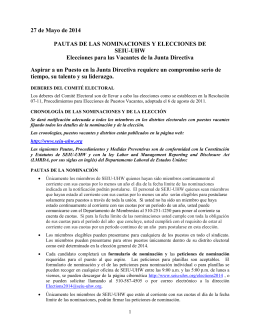 27 de Mayo de 2014 PAUTAS DE LAS - SEIU-UHW