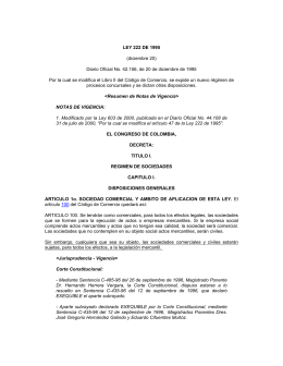 Ley 222 - Cámara de Comercio del Amazonas