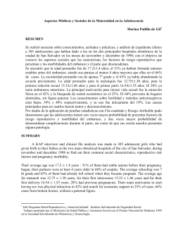 Aspectos médicos y sociales de la maternidad en la