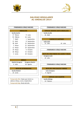 SALIDAS REGULARES AL-ANDALUS 2014 - Vialibre