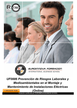 UF0886 Prevención de Riesgos Laborales y Medioambientales en