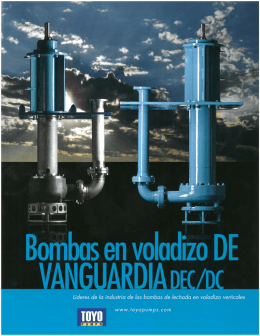 Bombas verticales Toyo DC de eje en voladizo sin sellos ni