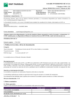 Último Informe Trimestral