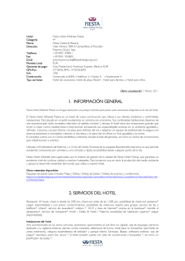 1. INFORMACIÓN GENERAL 2. SERVICIOS DEL HOTEL