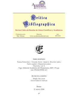 Teatro español e Hispanismo polaco