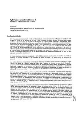 AyT Promociones Inmobiliarias II, Fondo de Titulizaci&oacute;n de Activos