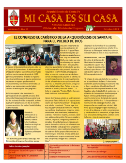 el congreso eucarístico de la arquidiócesis de santa fe para el