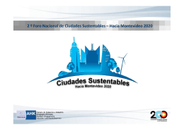 2° Foro Nacional de Ciudades Sustentables