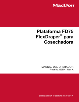Plataforma FD75 FlexDraper para Cosechadora