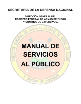 manual de servicios al público - Secretaría de la Defensa Nacional