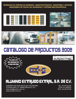 Catálogo - Perfiles de Aluminio