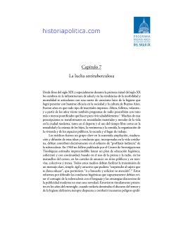 La ciudad impura. Salud, tuberculosis y cultura