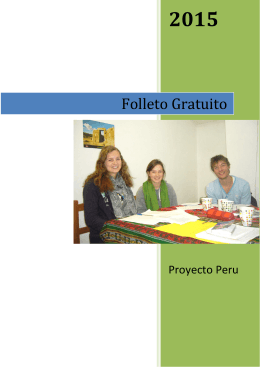 Free brochure - Proyecto Peru escuela de español