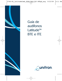 Guía de audífonos LatitudeTM BTE e ITE