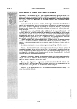 Núm. 10 Boletín Oﬁcial de Aragón 16/01/2014 DEPARTAMENTO
