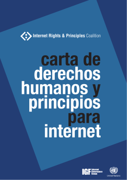 carta de derechos humanos y principios para internet