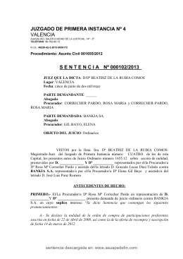 juzgado de primera instancia nº 4 valencia sentencia nº 000102/2013