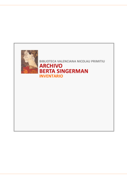 Singerman, Berta - Biblioteca Valenciana