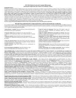 Informacíon Important para Padres de Estudiante Atlétas