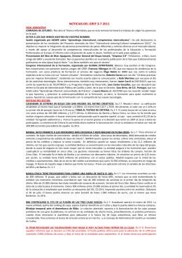 Noticias del GREF. Envío del 3 de julio de 2011. Archivo PDF