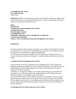 Divulgación de la ciencia, una visión personal / pdf