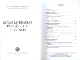 RUTAS LITERARIAS POR ÁVILA y PROVINCIA