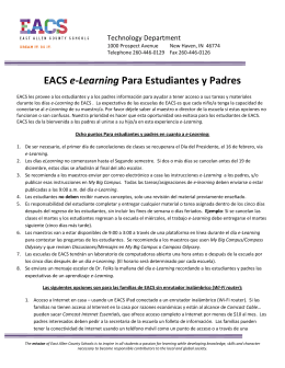 EACS e-Learning Para Estudiantes y Padres