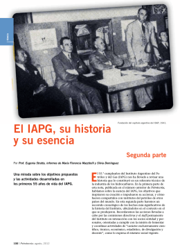 El IAPG, su historia y su esencia. (Segunda parte)