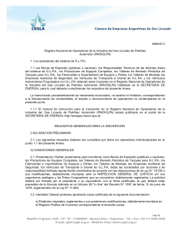 Resolución 131/2003 Anexo V - GAS LICUADO DE PETROLEO