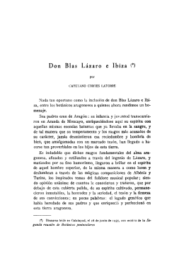 Don Blas Lázaro e Ibiza (*)