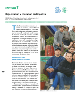 CaPíTuLo 7 organización y educación participativa