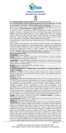 ACTA S.O. Nº 30 - 06-11-14 - Aprobada - Concejo Deliberante