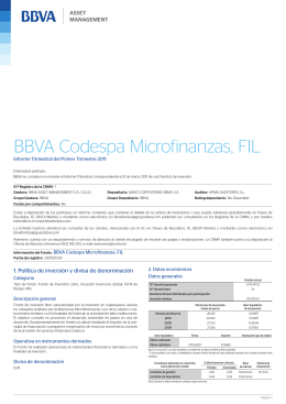 BBVA Codespa Microfinanzas, FIL