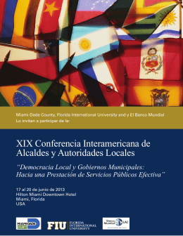 XIX Conferencia Interamericana de Alcaldes y Autoridades Locales