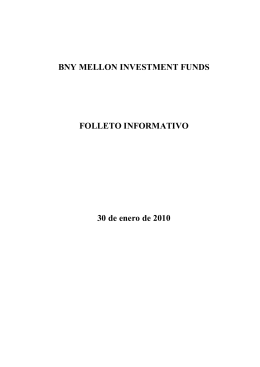 BNY MELLON INVESTMENT FUNDS FOLLETO