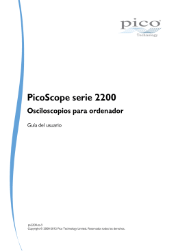 Guía del usuario PicoScope serie 2200