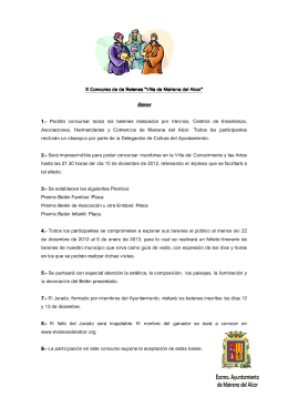 X Concurso de de Belenes "Villa de Mairena del Alcor" Concurso de