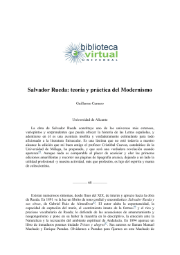 Salvador Rueda: teoría y práctica del Modernismo