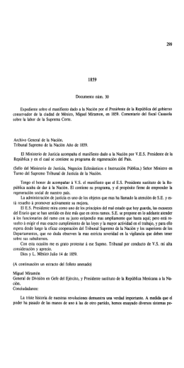 1859. Documento número 30. Expediente sobre el manifiesto dado