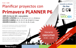 Primavera PLANNER P6 100% On line de 16h + caso