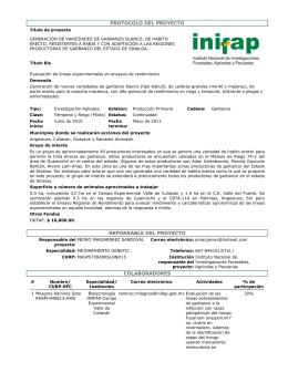 protocolo del proyecto reponsable del proyecto colaboradores