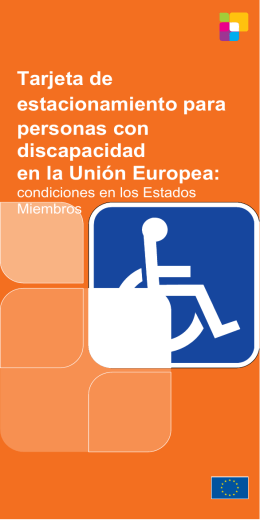 Tarjeta de estacionamiento para personas con discapacidad en la