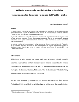 Wirikuta amenazada, análisis de las potenciales violaciones a los